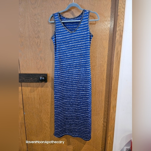 Womens Long Striped Dress S/M - Picture 1 of 7